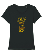 DO MORE OF WHAT MAKES YOU HAPPY 2 Tricou mânecă scurtă guler larg fitted Damă Expresser