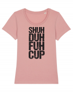 Shut the f**k up! Tricou mânecă scurtă guler larg fitted Damă Expresser