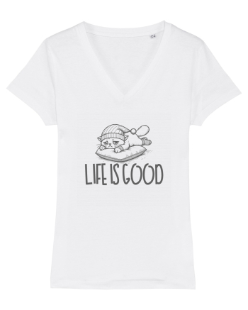 LIFE IS GOOD - VIATA E BUNA (cand dormi) White