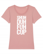 Shut the f**k up! - white Tricou mânecă scurtă guler larg fitted Damă Expresser