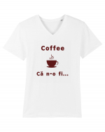 Coffee, că n-o fi... Tricou mânecă scurtă guler V Bărbat Presenter