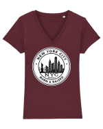 NYC Born & raised Tricou mânecă scurtă guler V Damă Evoker