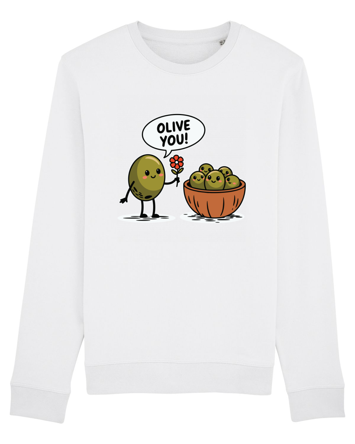 Bluză mânecă lungă Unisex Rise White
