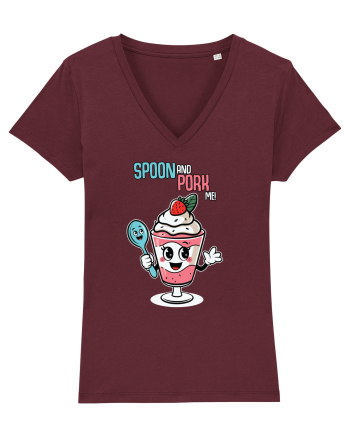 Spoon And Pork Me! Burgundy