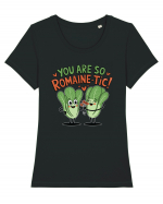 You Are So Romaine-tic! Tricou mânecă scurtă guler larg fitted Damă Expresser