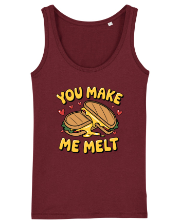 You Make Me Melt | Cute Valentine's Pun Burgundy