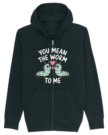 You Mean The Worm To Me | Kawaii Cute Puns Hanorac cu fermoar Unisex Connector