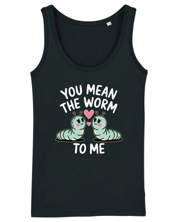 You Mean The Worm To Me | Kawaii Cute Puns Black