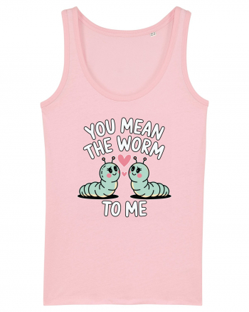 You Mean The Worm To Me | Kawaii Cute Puns Cotton Pink