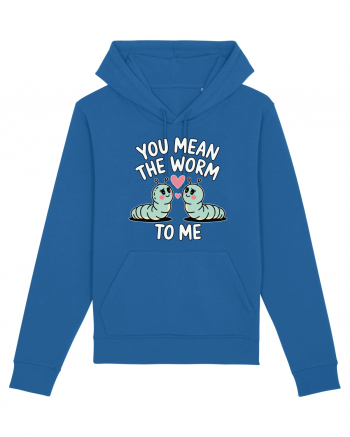 You Mean The Worm To Me | Kawaii Cute Puns Royal Blue