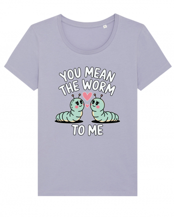 You Mean The Worm To Me | Kawaii Cute Puns Lavender