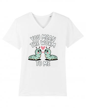 You Mean The Worm To Me | Kawaii Cute Puns White