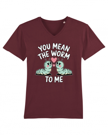 You Mean The Worm To Me | Kawaii Cute Puns Burgundy