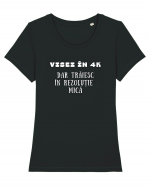 VISEZ ÎN 4K Tricou mânecă scurtă guler larg fitted Damă Expresser