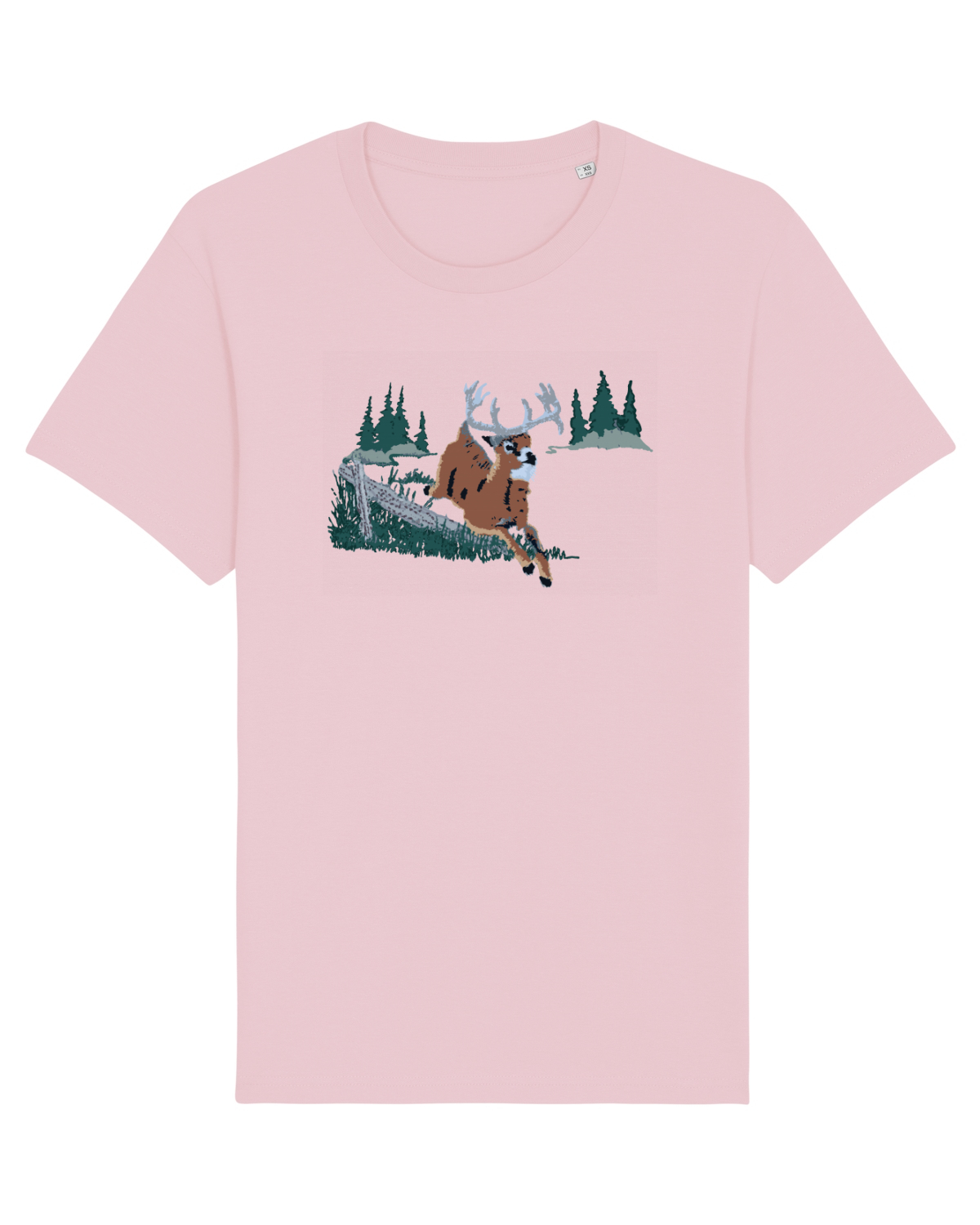 Tricou mânecă scurtă Unisex Rocker Cotton Pink