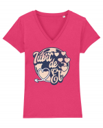 Iubit de el - Dragoste Dragobete Valentine's Day  Tricou mânecă scurtă guler V Damă Evoker