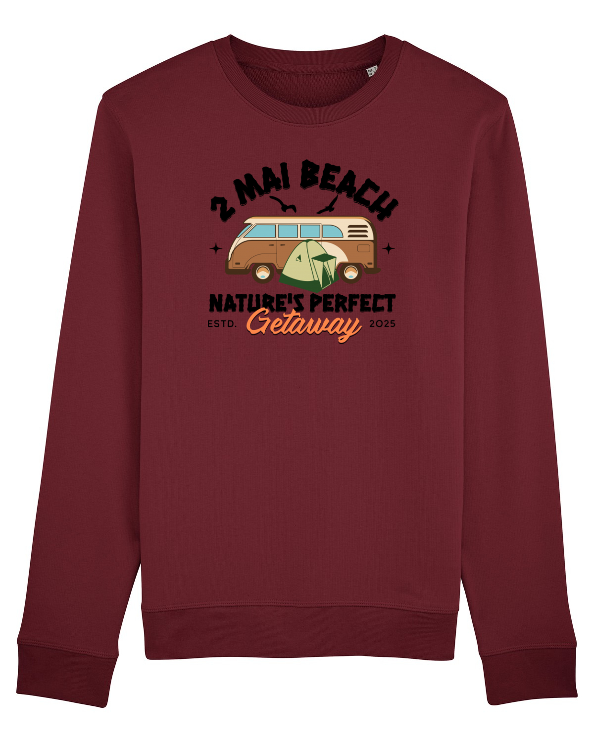 Bluză mânecă lungă Unisex Rise Burgundy
