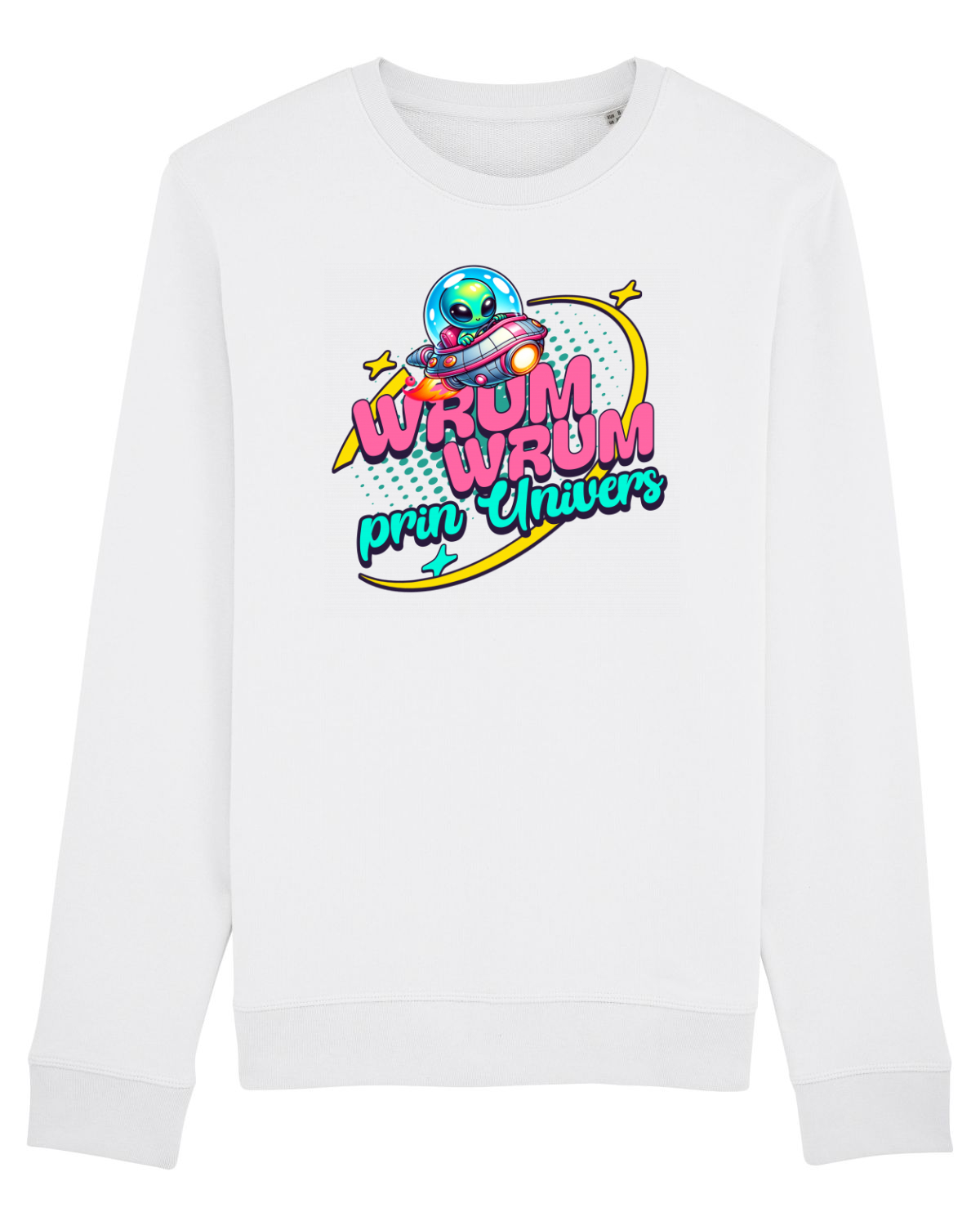 Bluză mânecă lungă Unisex Rise White