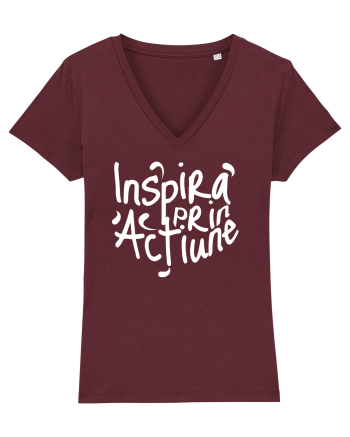 Motivational - Inspira prin actiune Burgundy