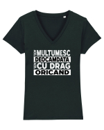 Mulțumesc Cu Drag Oricând  Tricou mânecă scurtă guler V Damă Evoker