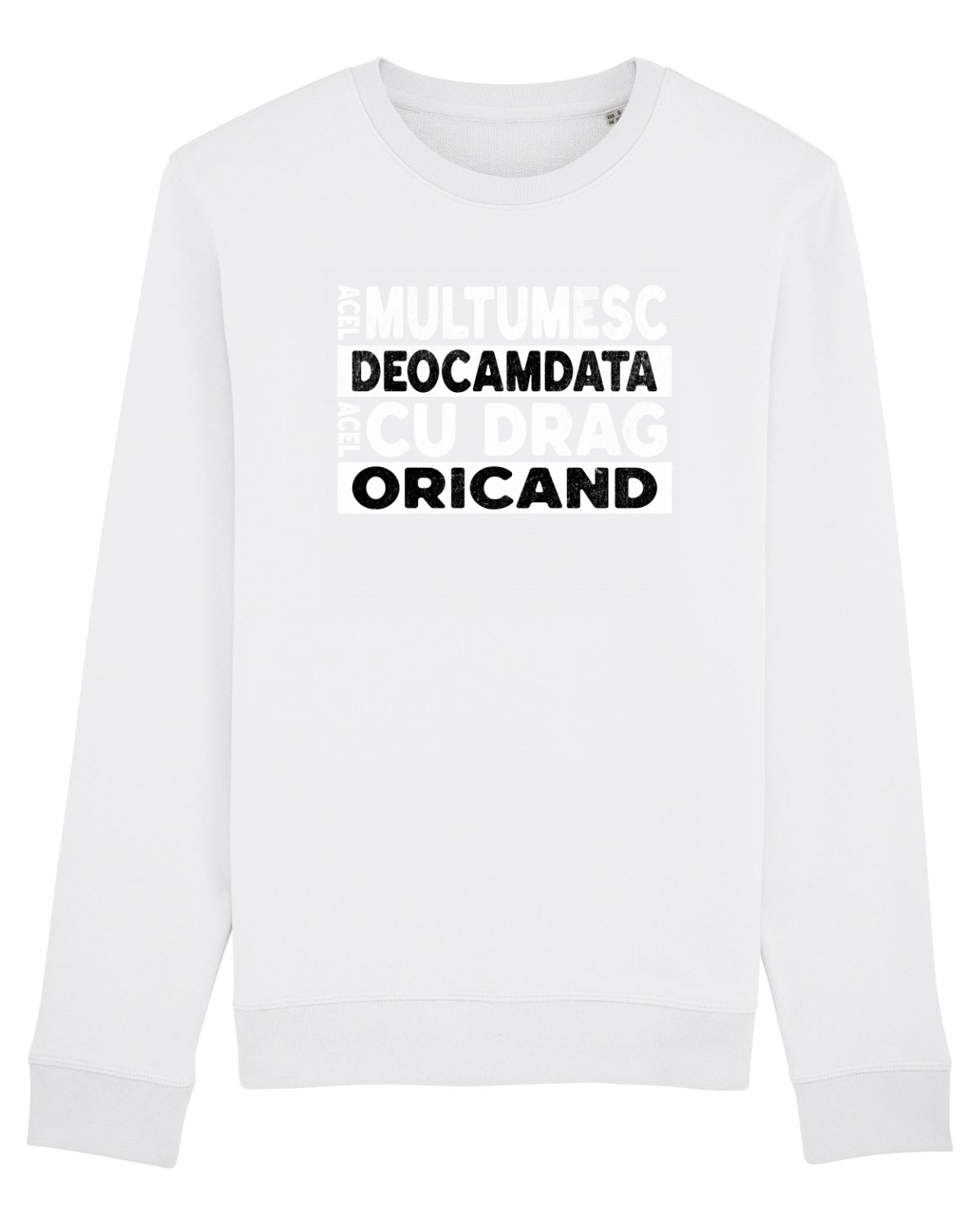 Bluză mânecă lungă Unisex Rise White