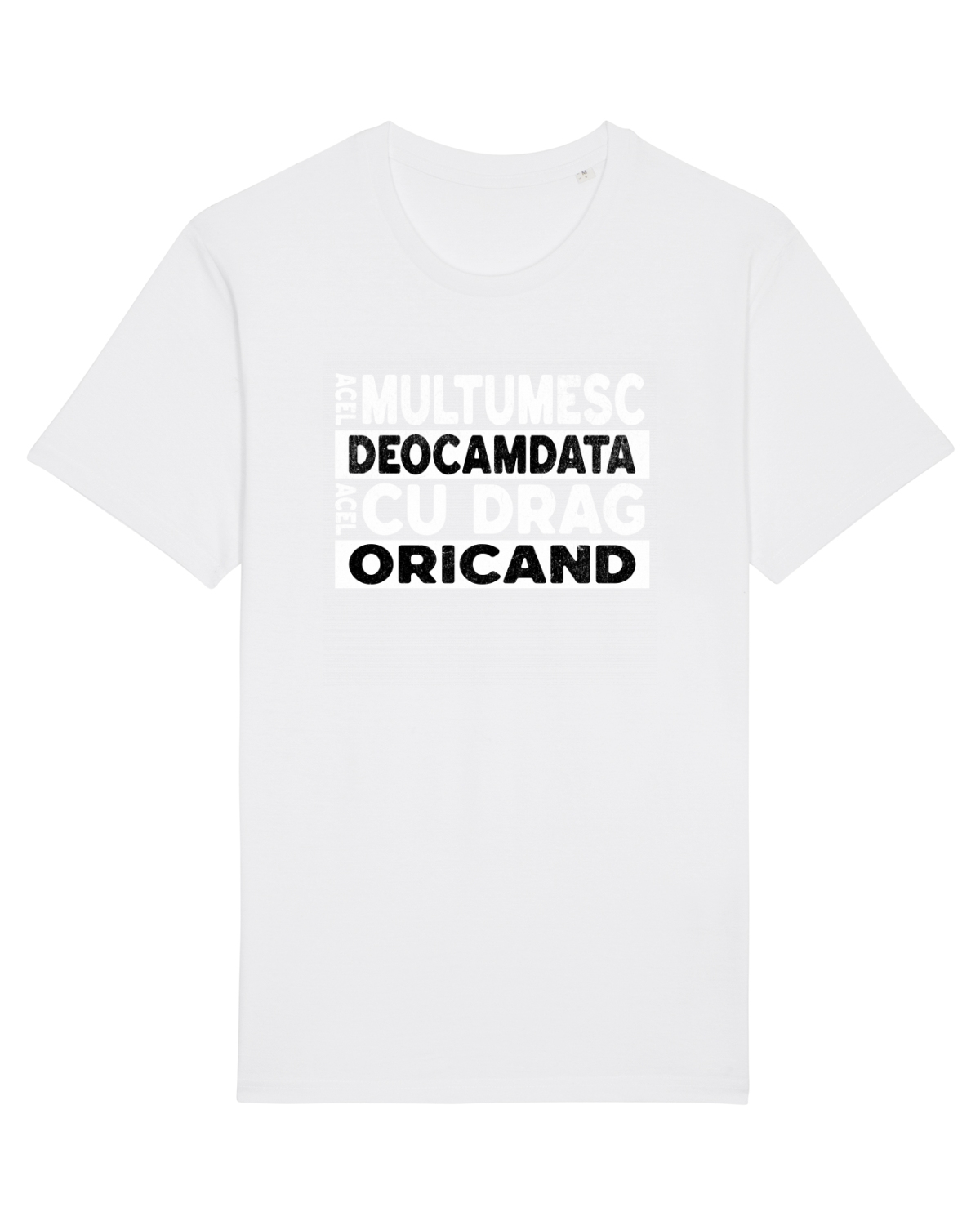 Tricou mânecă scurtă Unisex Rocker White