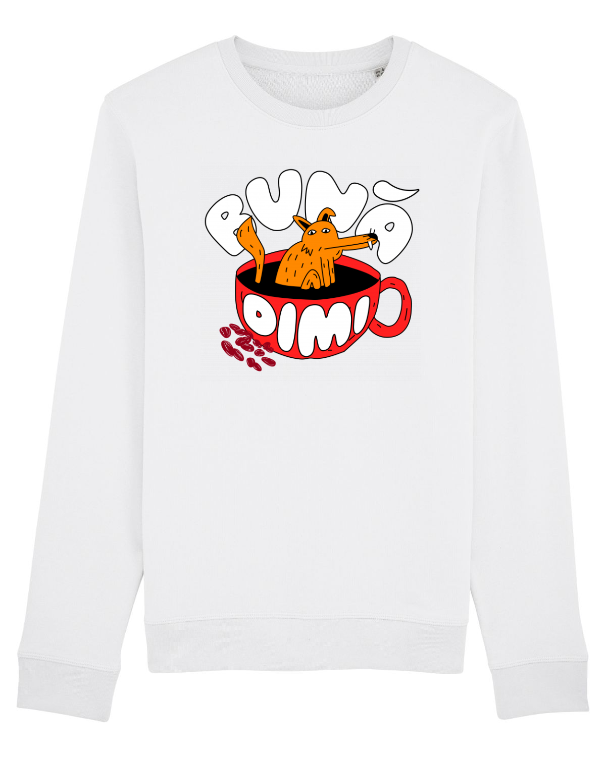 Bluză mânecă lungă Unisex Rise White