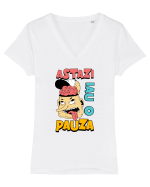 Burnout - Astăzi iau o pauza Tricou mânecă scurtă guler V Damă Evoker