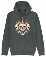 Triple skull Hanorac cu fermoar Unisex Connector