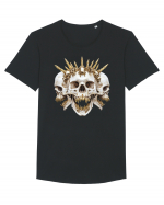 Triple skull Tricou mânecă scurtă guler larg Bărbat Skater