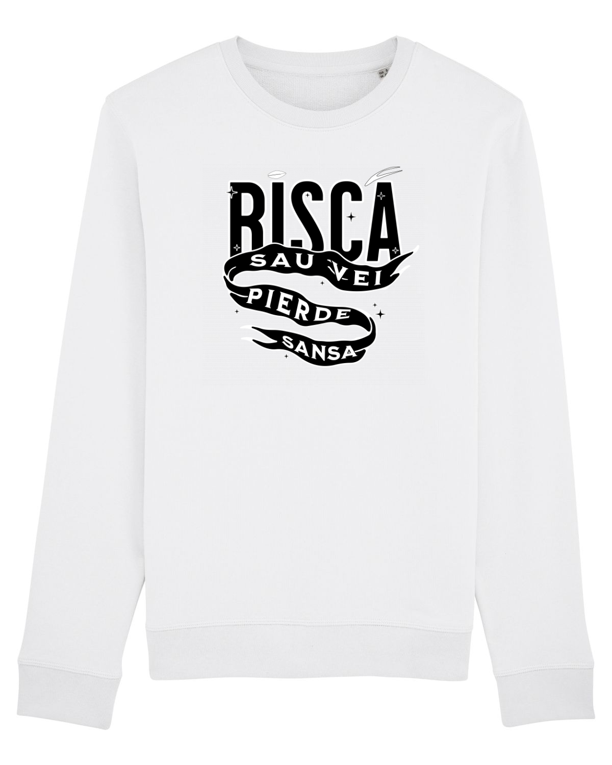 Bluză mânecă lungă Unisex Rise White