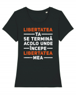 Libertatea ta Tricou mânecă scurtă guler larg fitted Damă Expresser