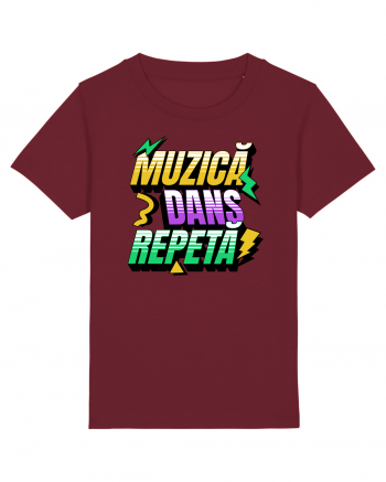 Retro- Muzica Dans Repeta Burgundy