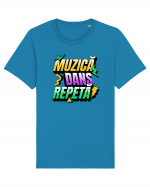 Retro- Muzica Dans Repeta Tricou mânecă scurtă Unisex Rocker