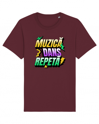 Retro- Muzica Dans Repeta Burgundy