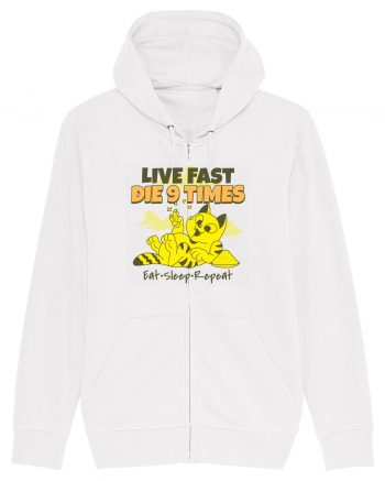 Cu pisici- funny cat, live fast, die 9 times White