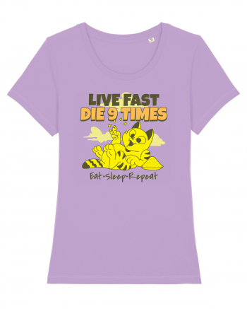 Cu pisici- funny cat, live fast, die 9 times Lavender Dawn