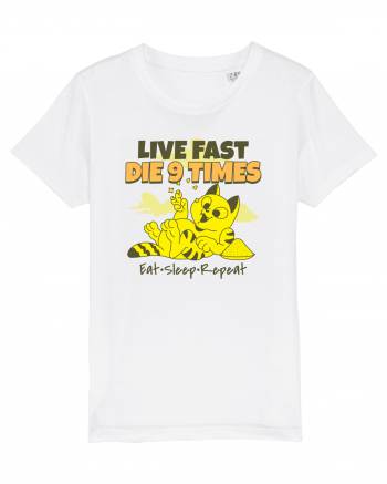 Cu pisici- funny cat, live fast, die 9 times White