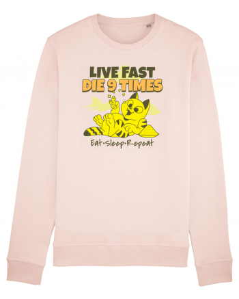 Cu pisici- funny cat, live fast, die 9 times Candy Pink