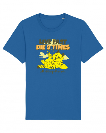 Cu pisici- funny cat, live fast, die 9 times Royal Blue