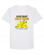 Cu pisici- funny cat, live fast, die 9 times Tricou mânecă scurtă guler larg Bărbat Skater