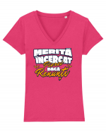 Motivational - merita incercat, pierzi daca renunti Tricou mânecă scurtă guler V Damă Evoker