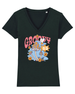 Groovy 85 Tricou mânecă scurtă guler V Damă Evoker
