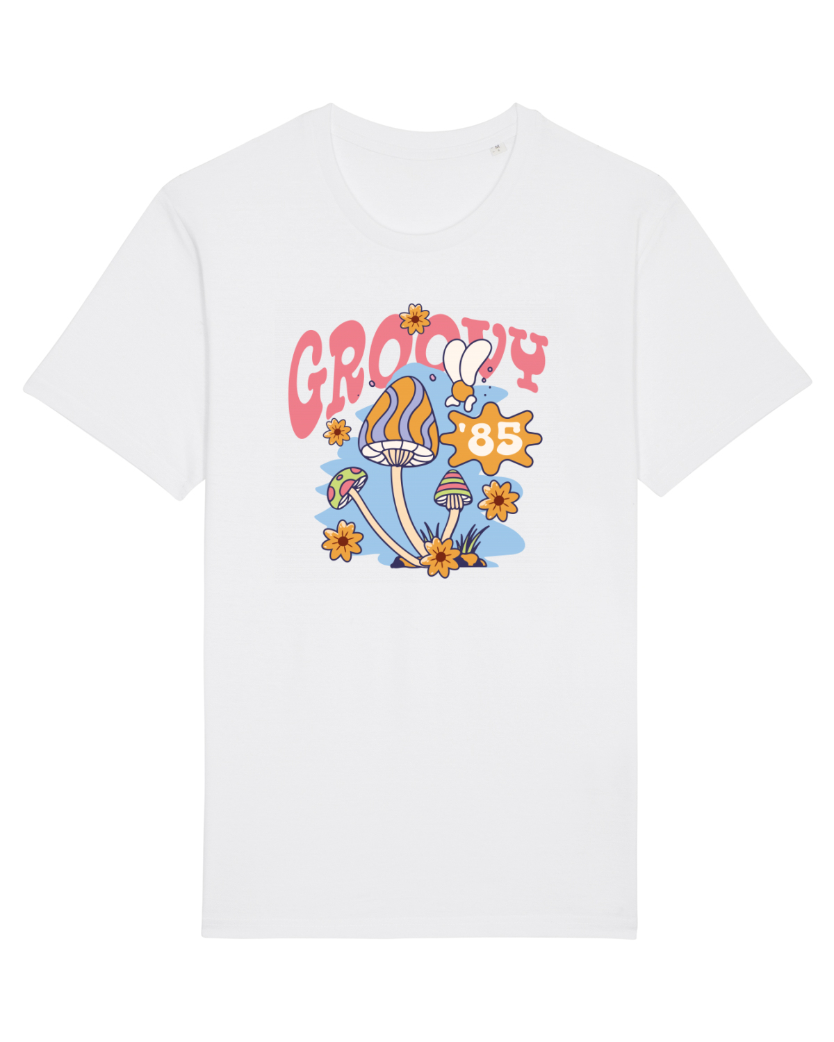 Tricou mânecă scurtă Unisex Rocker White