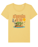 Naufragiat - Aș naufragia cu tine  Tricou mânecă scurtă guler larg fitted Damă Expresser