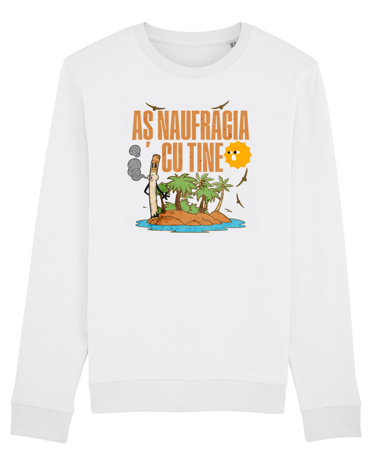 Bluză mânecă lungă Unisex Rise White
