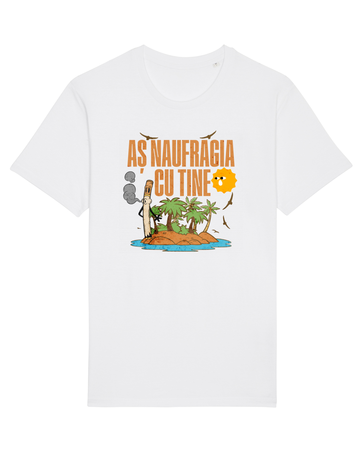 Tricou mânecă scurtă Unisex Rocker White