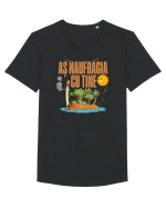Naufragiat - Aș naufragia cu tine  Tricou mânecă scurtă guler larg Bărbat Skater