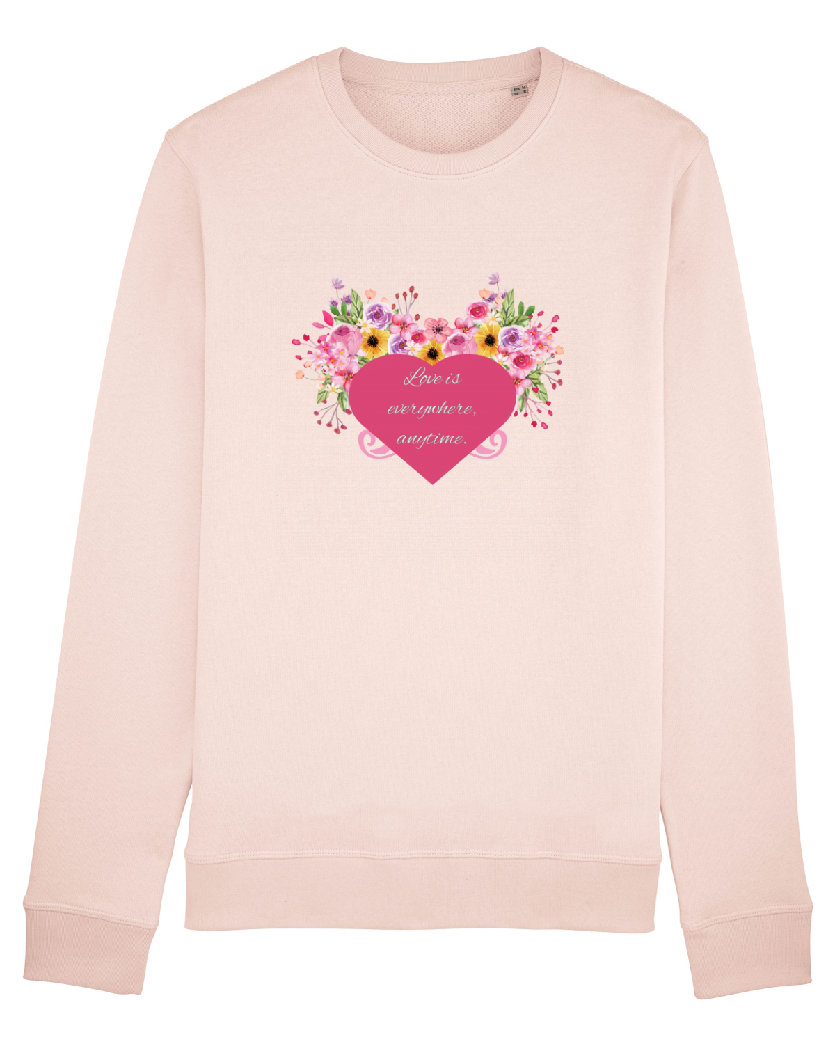 Bluză mânecă lungă Unisex Rise Candy Pink