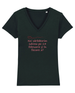 Iubirea de 14 februarie se sărbătorește în fiecare zi! Tricou mânecă scurtă guler V Damă Evoker